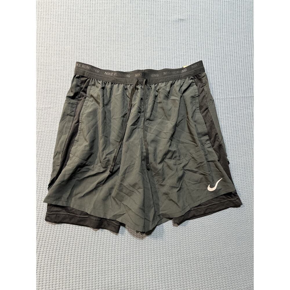 Nike DRI-FIT Stride Running Shorts Men Sz L Black Brand New